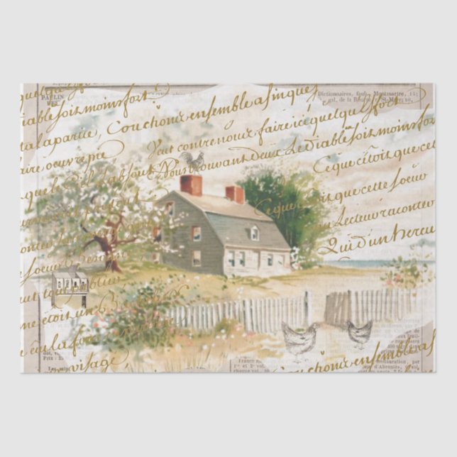 Papel De Seda Petite Maison de Plage: Decoupage en Francés (Anverso)