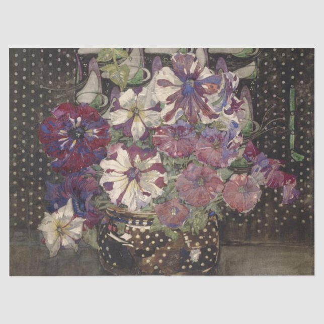 Papel De Seda Petunias de Charles Mackintosh (Anverso)