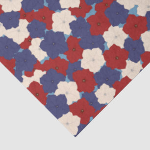 Papel De Seda Petunias Patrióticas