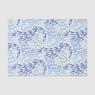 Papel De Seda Pez de Océano Azul nadando - Claro