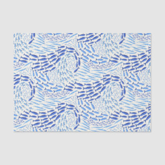 Papel De Seda Pez de Océano Azul nadando - Claro