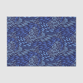 Papel De Seda Pez de océano nadando azul - Oscuro
