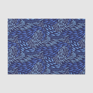 Papel De Seda Pez de océano nadando azul - Oscuro