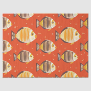 Papel De Seda Pez Tropical Lindo Patrón 