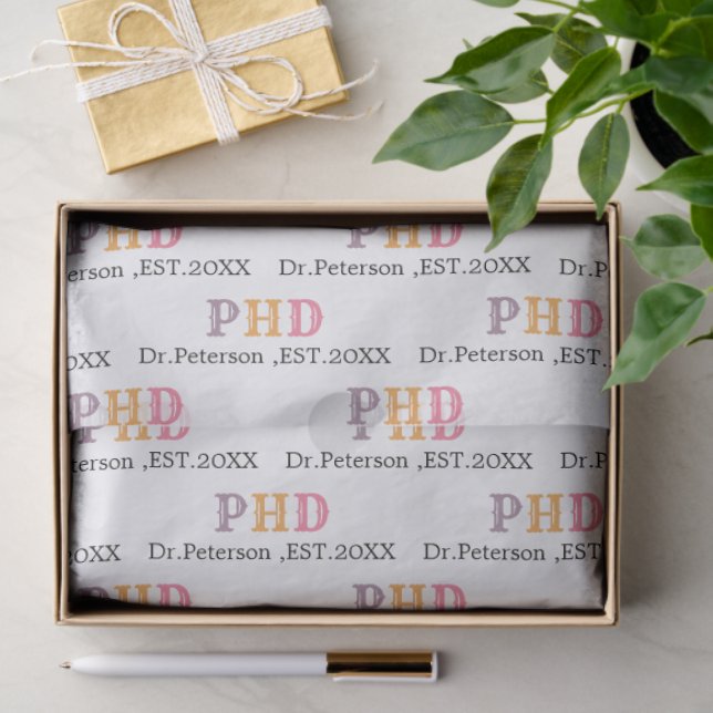 Papel De Seda PHD O ajuste de regalo de doctorado (Regalo )
