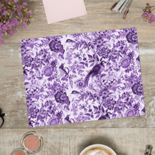 Papel De Seda Pheasant Garden Toile de Jouy Purple