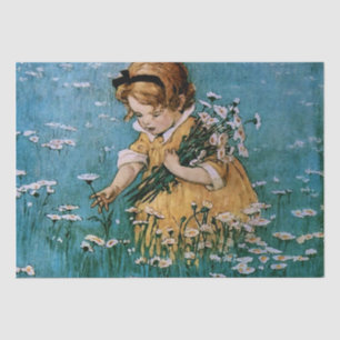 Papel De Seda Picando Daisies por Jessie Willcox Smith