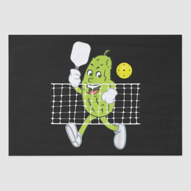 Papel De Seda Pickle Jugando Pickleball - Divertido Paddle (Anverso)