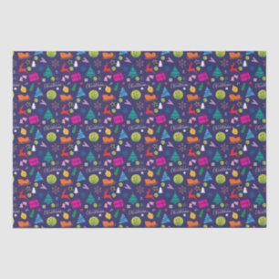 Papel De Seda Pickleball 🎄 Feliz Navidad Wraping azul marino