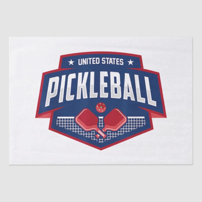 Papel De Seda Pickleball Support Team Pickleball Player USA (Anverso)