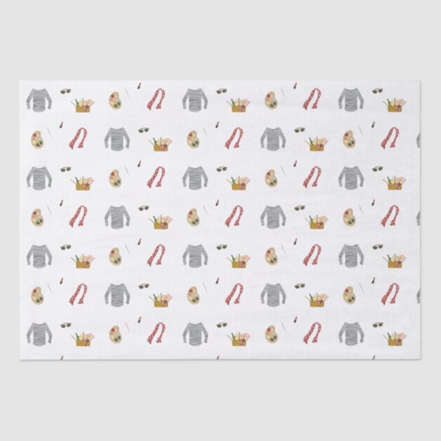 Papel De Seda Picnic artista francesa en el parque (Anverso)