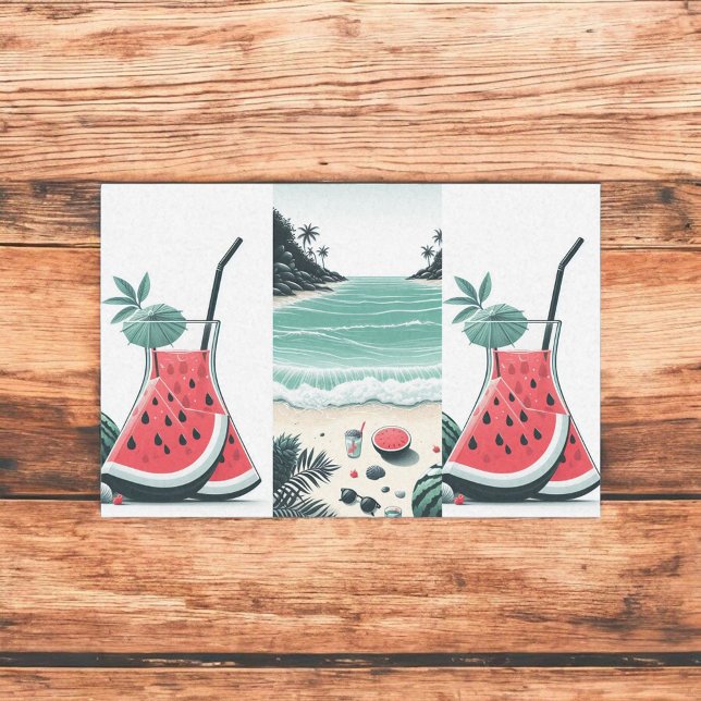 Papel De Seda Picnic de verano de sandía roja y verde (Subido por el creador)