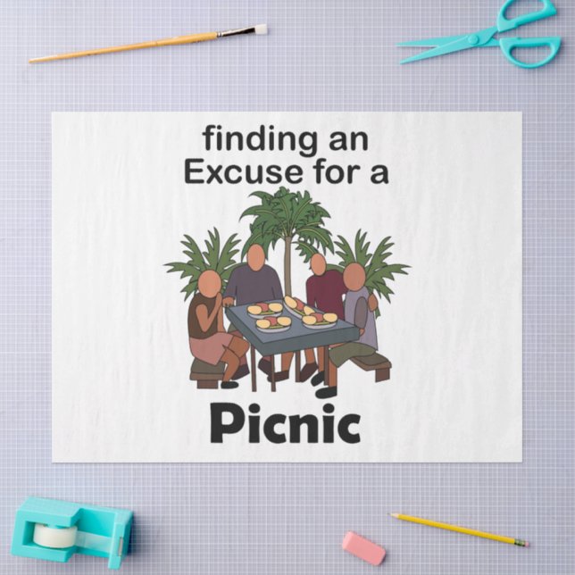 Papel De Seda Pícnic Encontrando Una Excusa Para Una Fiesta De P (Artesanía)