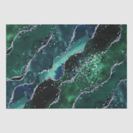 Papel De Seda Piedra Preciosa de Lujo Esmeralda Agata Brillante