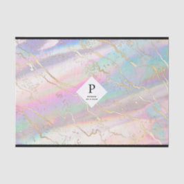 Papel De Seda Piedra preciosa de ópalo iridiscente holográfico |