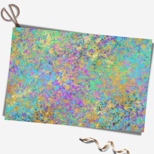 Papel De Seda Piedra preciosa Ópalo de Fuego Color Irisado Dorad