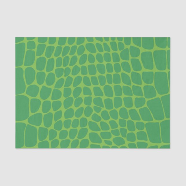 Papel De Seda piel de serpiente verde Moda (Anverso)