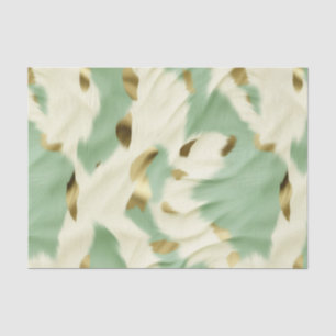 Papel De Seda Piel de vaca de crema verde