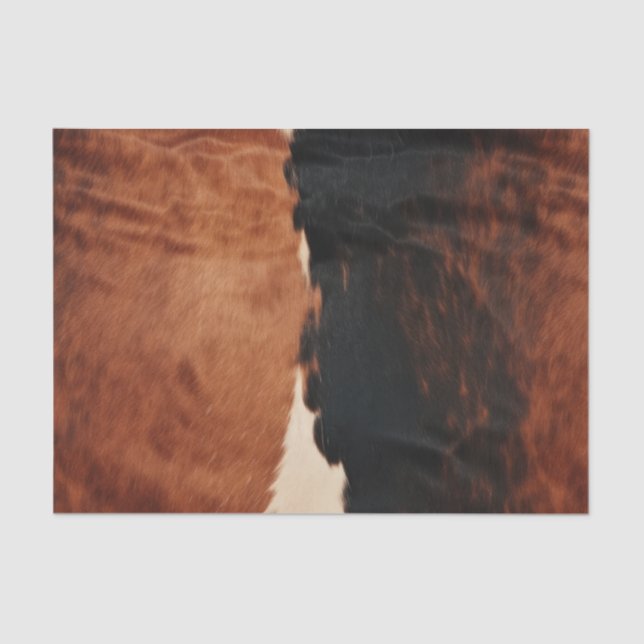 Papel De Seda Piel de vaca de Faux Black Southwest de Brown (Anverso)