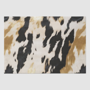 Papel De Seda Piel de vaca Occidental Black Ivory Gold