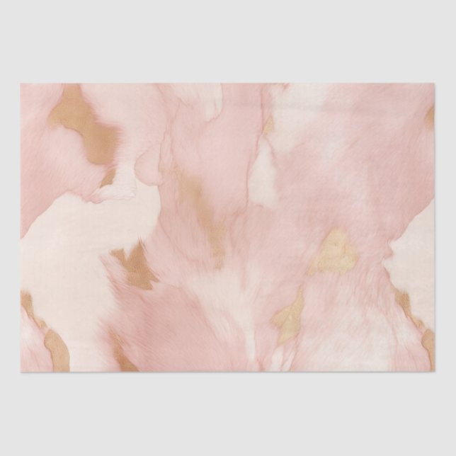 Papel De Seda Piel de vaca Rubor de oro blanco crema rosa (Anverso)