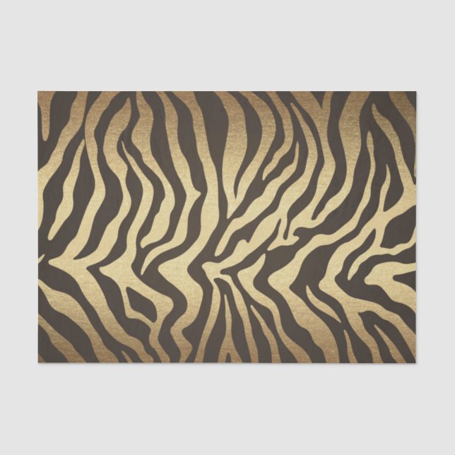 Papel De Seda Pieles de Animales con Estampado de Cebra Glamour  (Anverso)