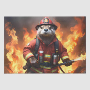 Papel De Seda **"Pieles y llamas: La ardiente de un bombero de p