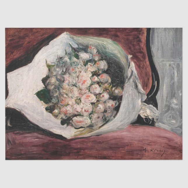 Papel De Seda Pierre-Auguste Renoir - Bouquet en una caja (Anverso)