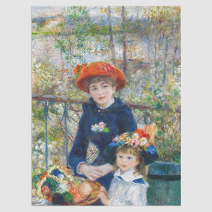 Papel De Seda Pierre-Auguste Renoir - Dos hermanas en la terraza