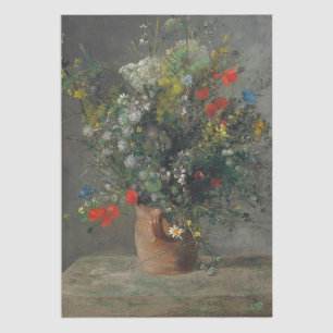 Papel De Seda Pierre-Auguste Renoir - Flores en un jarrón 1866