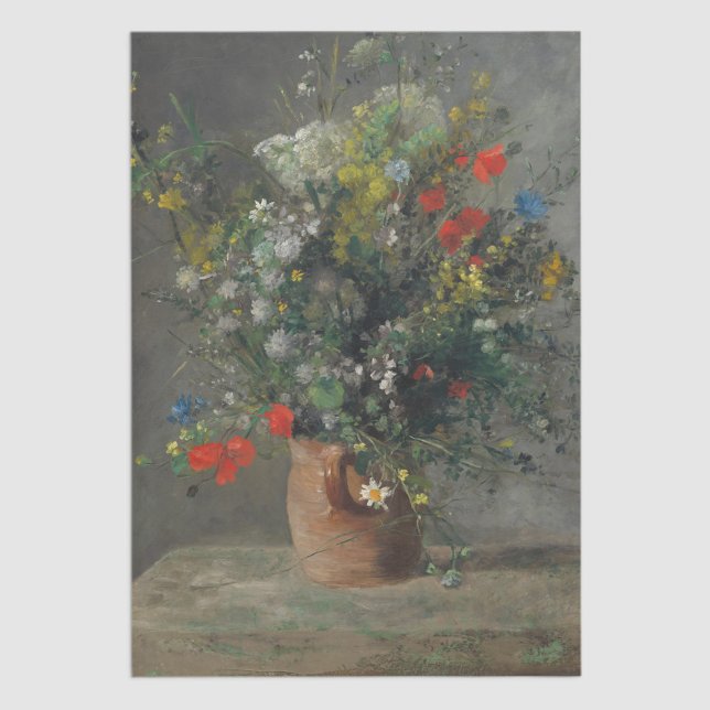 Papel De Seda Pierre-Auguste Renoir - Flores en una plaza 1866 (Subido por el creador)