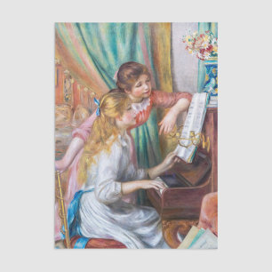Papel De Seda Pierre Auguste Renoir - Jóvenes Chicas en el piano