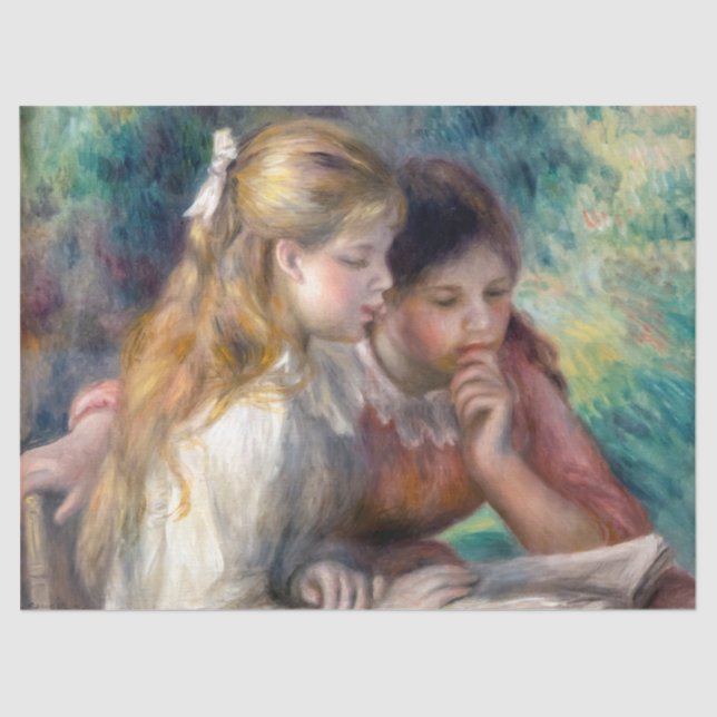 Papel De Seda Pierre-Auguste Renoir - La lectura (Anverso)