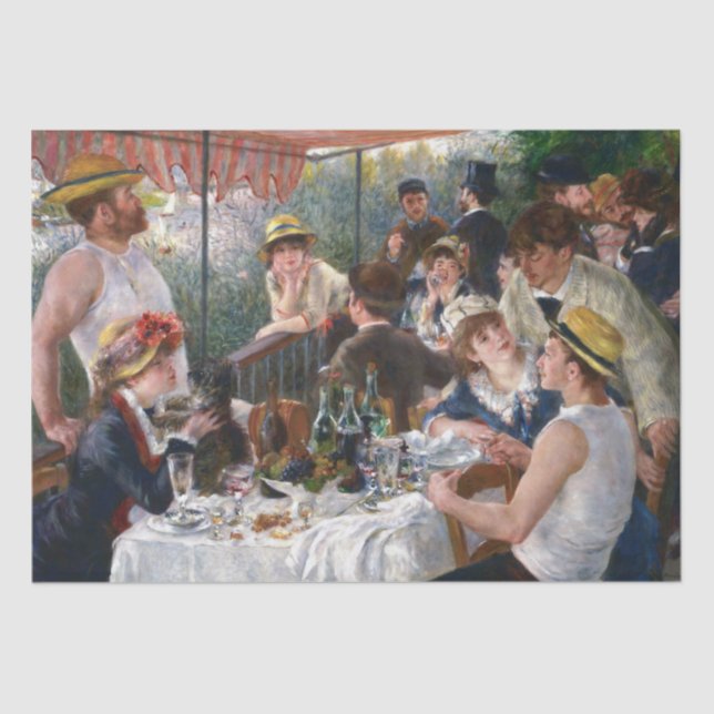 Papel De Seda Pierre-Auguste Renoir - Luncheon del Fiesta de Boa (Anverso)