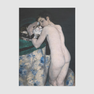 Papel De Seda Pierre-Auguste Renoir - Niño con un Gato