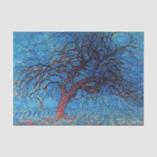 Papel De Seda Piet Mondrian Tarde: Árbol Rojo
