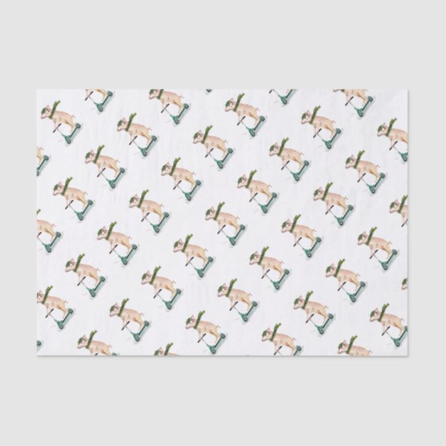 Papel De Seda Piggy on a scooter (Anverso)