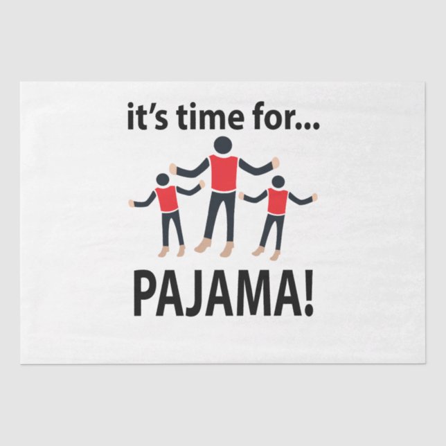 Papel De Seda Pijama Es Hora De Pijama (Anverso)
