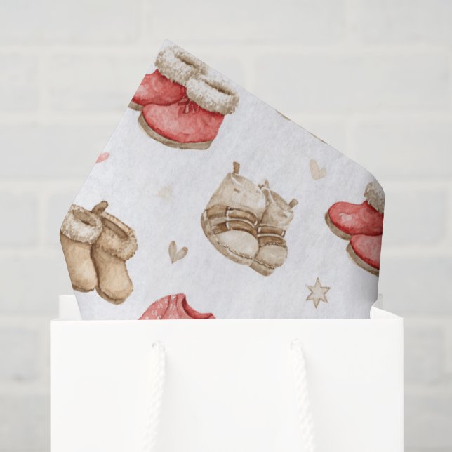 Papel De Seda Pijamas acogedores patrón boho baby shower (Bolsa de regalo)