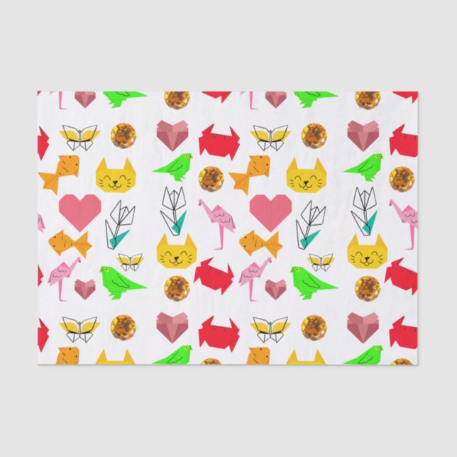 Papel De Seda Pikitiez origami cáncer verano joya animal gato (Anverso)