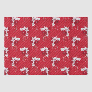Papel De Seda Pimienta de Navidad Patrón de raya de flor de Pa