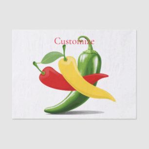 Papel De Seda Pimiento de chile verde amarillo rojo Thunder_Cove