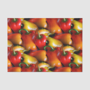 Papel De Seda Pimientos rojos y amarillos