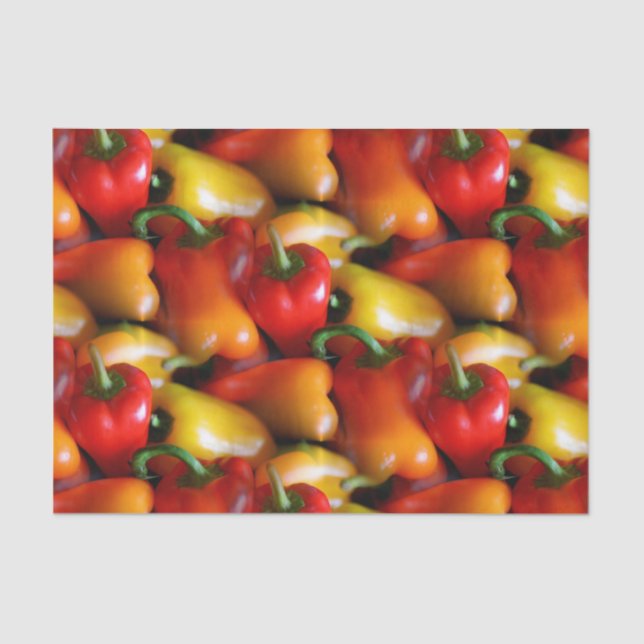 Papel De Seda Pimientos rojos y amarillos (Anverso)