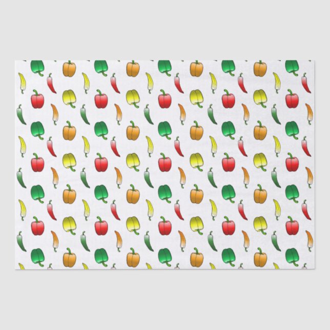 Papel De Seda Pimientos y Pimientos Dulces Largos (Anverso)