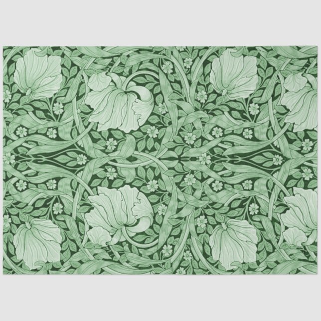 Papel De Seda Pimpernel Green, William Morris (Anverso)