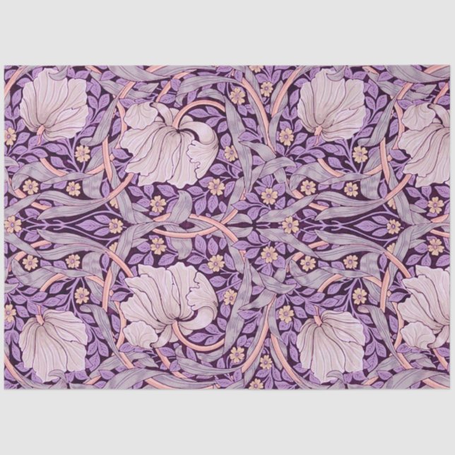 Papel De Seda Pimpernel Purple, William Morris (Anverso)