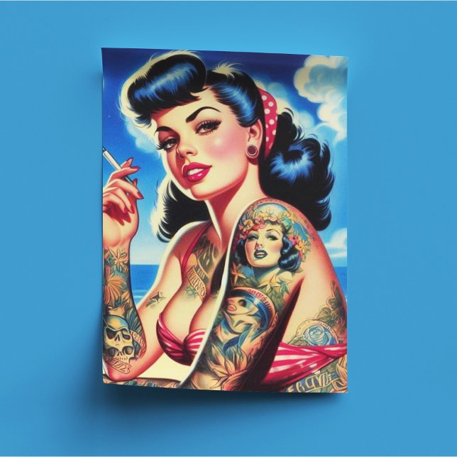 Papel De Seda Pin de verano de Bikini retro tatuado (Subido por el creador)