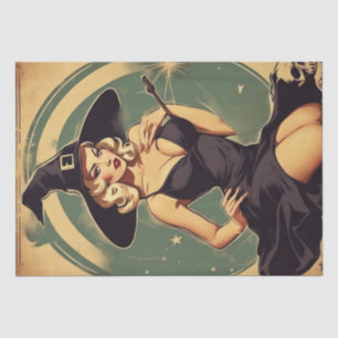 Papel De Seda Pin-Up Potion: Retro Witch Decoupage