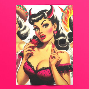 Papel De Seda Pin-up Retro Devilish